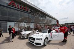 FC Ingolstadt 04 - Meisterfeier - Auto Corso vom Audi Sportpark in die Stadt - Audi A5 Cabrio - Start Corso Bundesligaaufstieg