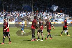 2. Bundesliga - Fußball - VfL Bochum - FC Ingolstadt 04 - Speil ist aus, mitte der verletzte Danny da Costa (21, FCI) Mathew Leckie (7, FCI) Karl-Heinz Lappe (25, FCI) Niederlage