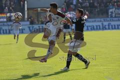 2. Bundesliga - FSV Frankfurt - FC Ingolstadt 04 - 0:1 - links Alfredo Morales (6) und rechts Hanno Ballitsch