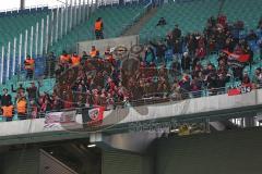 2. Bundesliga - RB Leipzig - FC Ingolstadt 04 - itgereiste Fans Jubel Tor