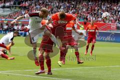 2. BL - Saison 2014/2015 - 1. FC Kaiserslautern - FC Ingolstadt 04 - Moritz Hartmann (#9 FC Ingolstadt 04) - Philipp Hofmann #10 rot Kaiserslautern - Foto: Jürgen Meyer