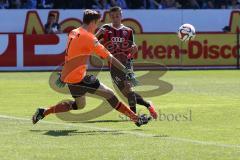 2. Bundesliga - Fußball - VfL Bochum - FC Ingolstadt 04 - Stefan Lex (14, FCI) trifft den Torwart Andreas Luthe (VfL 1) danach trifft Lukas Hinterseer (16, FCI) zum 1:0 Tor