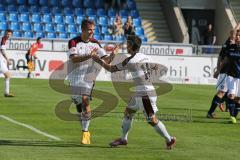 2. Bundesliga - FSV Frankfurt - FC Ingolstadt 04 - 0:1 - Tor Jubel Lukas Hinterseer (16) und Stefan Lex (14)