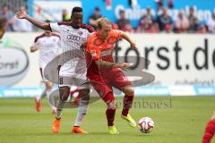 2. Bundesliga - Fußball - 1. FC Kaiserslautern - FC Ingolstadt 04 - Roger de Oliveira Bernardo (8, FCI) Philipp Hofmann (1.FCK 10)