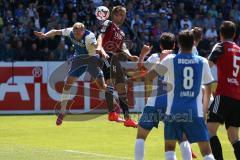 2. Bundesliga - Fußball - VfL Bochum - FC Ingolstadt 04 - links Adnan Zahirovic (VfL 15) und rechts Lukas Hinterseer (16, FCI) in der Luft