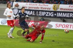 2. Bundesliga - RB Leipzig - FC Ingolstadt 04 - knapp am Tor vorbei, Chance für Benjamin Hübner (5) mitte Torwart Leipzig Fabio Coltorti und link Yussuf Poulsen