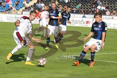 2. Bundesliga - FSV Frankfurt - FC Ingolstadt 04 - 0:1 - links Lukas Hinterseer (16) und rechts Zlatko Dedic