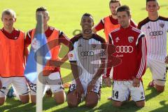 2. Bundesliga - FSV Frankfurt - FC Ingolstadt 04 - 0:1 - Auswärtssieg Jubel mit den Fans Marvin Matip (34) Stefan Lex (14)