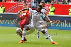 2. BL - Saison 2014/2015 - 1. FC Kaiserslautern - FC Ingolstadt 04 - Roger de Oliveira Bernardo (#8 FC Ingolstadt 04) - Chris Löwe #31 rot Kaiserslautern - Foto: Jürgen Meyer