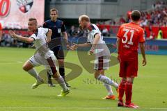 2. BL - Saison 2014/2015 - 1. FC Kaiserslautern - FC Ingolstadt 04 - Max Christiansen (#19 FC Ingolstadt 04) schiesst den 1:1 Ausgleichstreffer - Foto: Jürgen Meyer