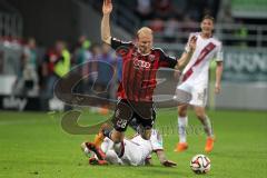 2. Bundesliga - Fußball - FC Ingolstadt 04 - 1. FC Nürnberg - am Boden Burgstaller, Guido (1.FCN 9) foult Tobias Levels (28, FCI)