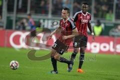 2. Bundesliga - Fußball - FC Ingolstadt 04 - 1. FC Nürnberg - Robert Bauer (23, FCI) und Roger de Oliveira Bernardo (8, FCI)