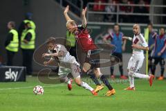 2. Bundesliga - Fußball - FC Ingolstadt 04 - 1. FC Nürnberg - Burgstaller, Guido (1.FCN 9) und Tobias Levels (28, FCI)