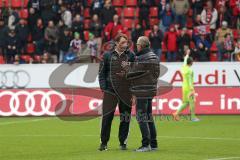 2. Bundesliga - FC Ingolstadt 04 - 1. FC Union Berlin - nach dem Spiel Cheftrainer Ralph Hasenhüttl und Vorsitzender des Vorstandes Peter Jackwerth