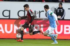 2. Bundesliga - Fußball - FC Ingolstadt 04 - 1860 München - links Stefan Lex (14, FCI) rechts Christopher Schindler