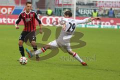 2. Bundesliga - FC Ingolstadt 04 - 1. FC Union Berlin - links Robert Bauer (23) und rechts Michael Parensen