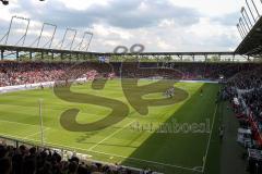 2. Bundesliga - Fußball - FC Ingolstadt 04 - RB Leipzig - Fans im ausverkauften Stadion Audi Sportpark, Choreographie für Ralph Gunesch (26, FCI) bei der Aufstellung