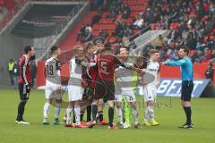 2. Bundesliga - Fußball - FC Ingolstadt 04 - SV Sandhausen - Streit am Platz wegen Foul, Benjamin Hübner (5, FCI) und Florian Hübner SV