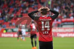 2. Bundesliga - Fußball - FC Ingolstadt 04 - FSV Frankfurt - Stefan Lex (14, FCI) überwindet Torwart Patric Klandt, Tor aber Abseits