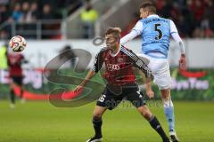 2. Bundesliga - Fußball - FC Ingolstadt 04 - TSV 1860 München - Zweikampf Lukas Hinterseer (16, FCI) und 5 Guillermo Vallori