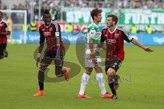 2. Bundesliga -  Saison 2014/2015 - FC Ingolstadt 04 - SpVgg Greuther Fürth - Pascal Groß (10) zieht ab, Tor zum 2:0 Jubel Danny da Costa (21)