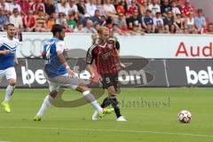 2. Bundesliga - FC Ingolstadt 04 - SV Darmstadt 98 - Aytac Sulu gegen rechts Moritz Hartmann (9)