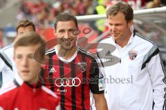 2. Bundesliga -  Saison 2014/2015 - FC Ingolstadt 04 - SpVgg Greuther Fürth - Spiel ist aus Sieg 2:0 Fans Jubel Mathew Leckie (7) lächelt