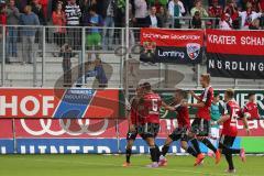 2. Bundesliga -  Saison 2014/2015 - FC Ingolstadt 04 - SpVgg Greuther Fürth - rechts Mathew Leckie (7) überwindet Torwart Wolfgang Hesl und erzielt das 1:0 Tor Jubel