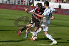 2. BL - Saison 2014/2015 - FC Ingolstadt 04 - Karlsruher SC - Pascal Groß (#10 FC Ingolstadt 04) - Gulde Manuell weiss #14 KSC -