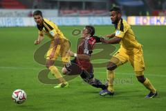 2. Bundesliga - FC Ingolstadt 04 - VfR AAlen - mitte Danilo Soares Teodoro (15) wird gefoult