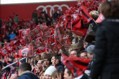 2. BL - FC Ingolstadt 04 - 1. FC Kaiserslautern - Fans Jubel Fahnen