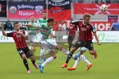 2. Bundesliga -  Saison 2014/2015 - FC Ingolstadt 04 - SpVgg Greuther Fürth - rechts Lukas Hinterseer (16) und links Stefan Lex (14)