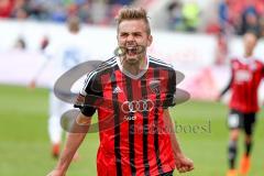 2. BL - Saison 2014/2015 - FC Ingolstadt 04 - FSV Frankfurt - Lukas Hinterseer (FC Ingolstadt 04) schiesst das 2:0 - Jubel - Foto: Jürgen Meyer