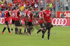 2. Bundesliga - FC Ingolstadt 04 - SV Darmstadt 98 - rechts Lukas Hinterseer (16) glücklich