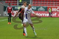 2. Bundesliga - FC Ingolstadt 04 - Erzgebirge Aue - Lukas Hinterseer (16) und rechts Filip Luksik