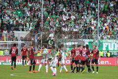 2. Bundesliga -  Saison 2014/2015 - FC Ingolstadt 04 - SpVgg Greuther Fürth - Spiel ist aus Sieg 2:0 Fans Jubel