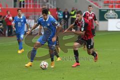 2. Bundesliga - FC Ingolstadt 04 - Eintracht Braunschweig - Spurt, links Marcel Correia und rechts Mathew Leckie (7)