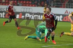 2. Bundesliga - FC Ingolstadt 04 - VfR AAlen - 4:1 - Mathew Leckie (7) mit starkem Antritt auf das Tor und trifft zum 3:1 Tor Jubel, Torwart Jasmin Fejzic (VfR) chancenlos