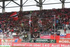 2. Bundesliga - FC Ingolstadt 04 - 1. FC Union Berlin - Fans Jubel Schal Fahnen