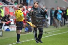 2. Bundesliga - Fußball - FC Ingolstadt 04 - FSV Frankfurt - Cheftrainer Ralph Hasenhüttl (FCI) Schlußpfiff Sieg 2:0 Jubel