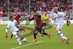2. Bundesliga - Fußball - FC Ingolstadt 04 - FSV Frankfurt - Angriff Thomas Pledl (30, FCI) wird verfolgt