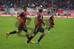 2. Bundesliga - FC Ingolstadt 04 - VfL Bochum - Moritz Hartmann (9) rechts Tor zum 1:0 für Ingolstadt Jubel, Lukas Hinterseer (16)