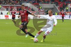 2. Bundesliga - FC Ingolstadt 04 - 1. FC Union Berlin - links Tomas Pekhart (11) und rechts Toni Leistner