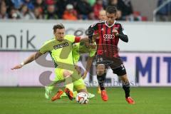 2. Bundesliga - Fußball - FC Ingolstadt 04 - Fortuna Düsseldorf - Adam Bodzek (Fortuna 13) und Stefan Lex (14, FCI)