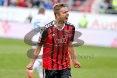 2. BL - Saison 2014/2015 - FC Ingolstadt 04 - FSV Frankfurt - Lukas Hinterseer (FC Ingolstadt 04) schiesst das 2:0 - Jubel - Foto: Jürgen Meyer