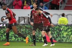 2. Bundesliga - Fußball - FC Ingolstadt 04 - Fortuna Düsseldorf - Tor 2:2 durch Mathew Leckie (7, FCI) Jubel mit Andre Mijatović (4, FCI)