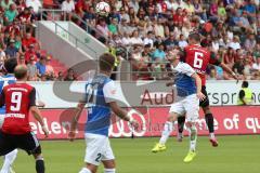 2. Bundesliga - FC Ingolstadt 04 - SV Darmstadt 98 - Kopfballduell oben rechts Alfredo Morales (6)