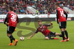 2. Bundesliga - Fußball - FC Ingolstadt 04 - FSV Frankfurt - Lukas Hinterseer (16, FCI) am Boden
