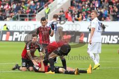 2. Bundesliga - FC Ingolstadt 04 - 1. FC Heidenheim - Tor Führung für FCI durch am Lukas Hinterseer (16) rechts Pascal Groß (10) Jubel rechts Mathew Leckie (7)