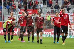 2. Bundesliga -  Saison 2014/2015 - FC Ingolstadt 04 - SpVgg Greuther Fürth - Spiel ist aus Sieg 2:0 Fans Jubel